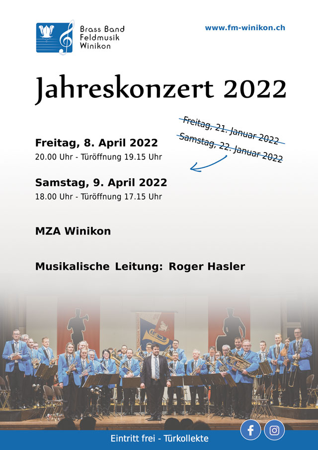 Konzert 2022 Brass Band Feldmusik Winikon